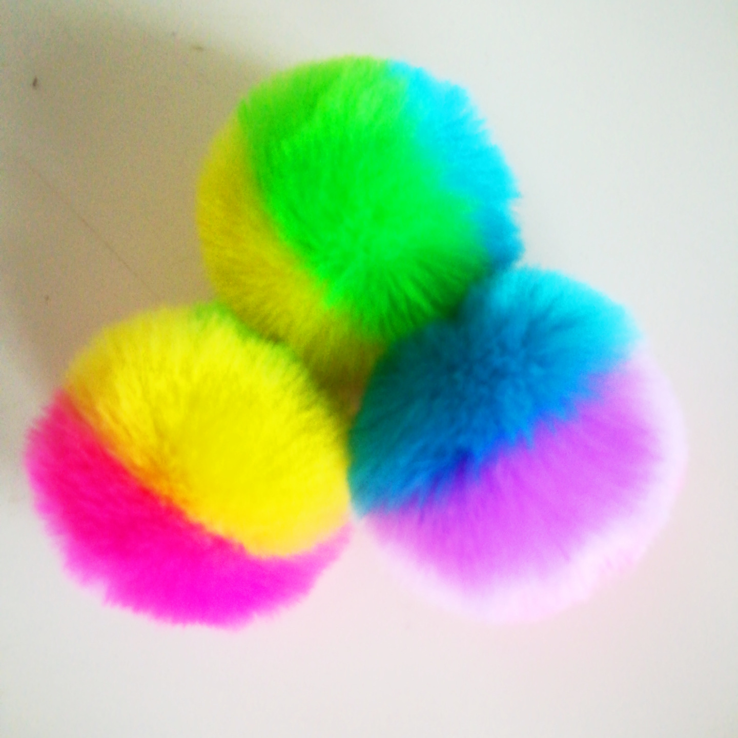 6cm colorful strip imitation fur ball DIY bag clothing accessories artificial fur ball spot wholesale