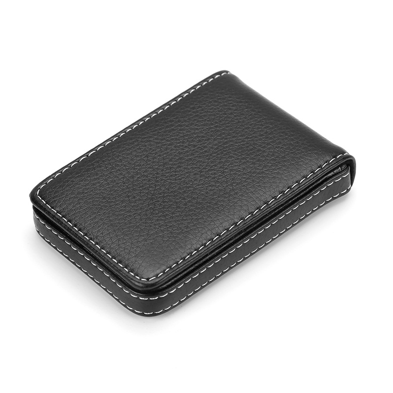 Leather Vertical Style Magnetic Suction Business Card Bag Card Holder Business Gift Business Card Holder Company Card Case Card Holder