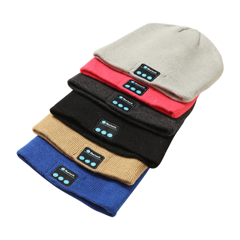 Manufacturers cross-border supply of Bluetooth headphone cap sports outdoor Joker knitted hat wireless call music hat