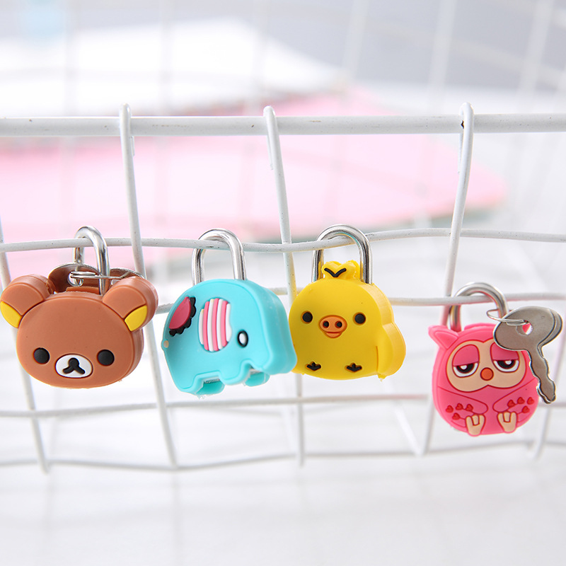 Cartoon small number creative suitcase lock drawer lock mini metal gym wardrobe safety lock universal lock