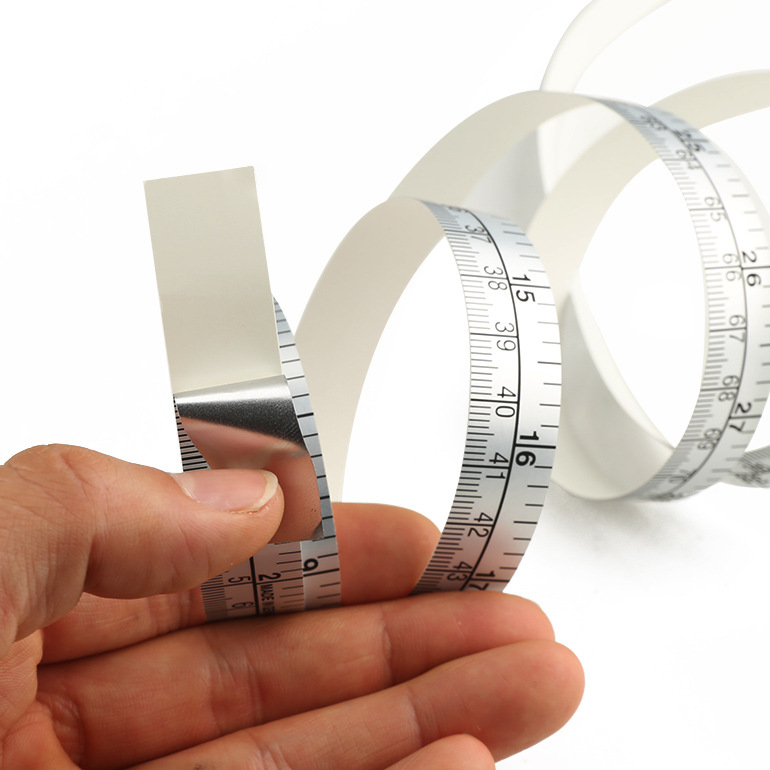 Wentai tape in stock wholesale silver self-adhesive paste ruler stick table ruler adhesive scale ruler