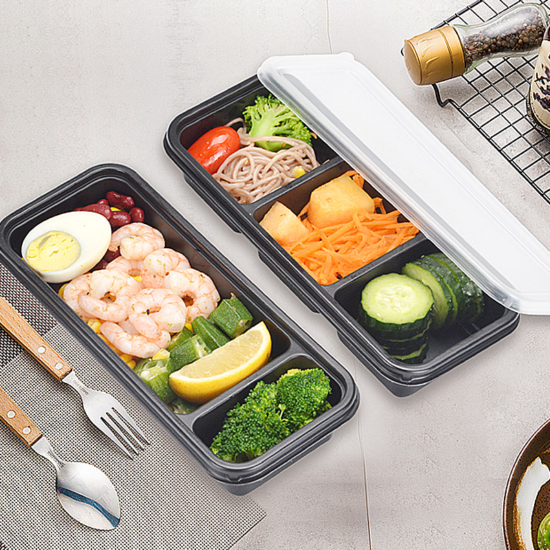 Trumpet Flower Disposable Japanese Bento Box Thickened Rectangular Multi-cell Package Box Harvest Day Takeaway Packing Box