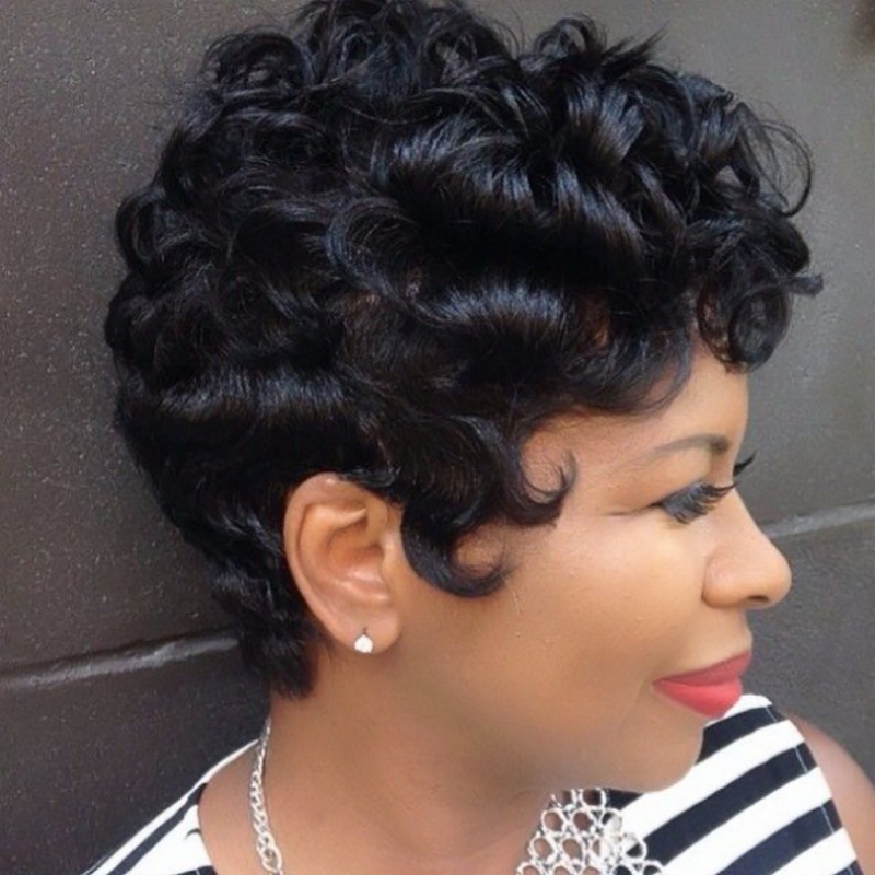 African cross-border foreign trade wig female short curly hair African small curly hair European and American chemical fiber headgear female manufacturers a generation of hair - ShopShipShake