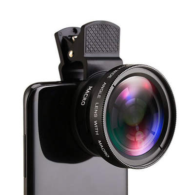 0.45x Super Wide Angle + Macro Lens Mobile Phone Universal Universal Clip HD Wide Angle Lens SLR External Camera