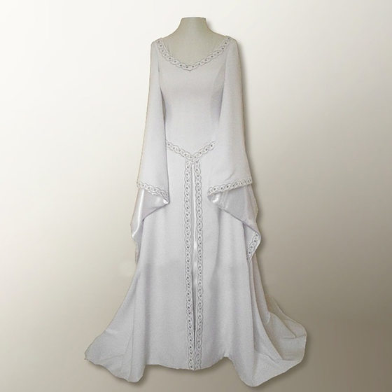 2019 European and American Vintage All Saints Christmas party Long Sleeve Embroidered Round Neck Slim-Fit Women's Dress