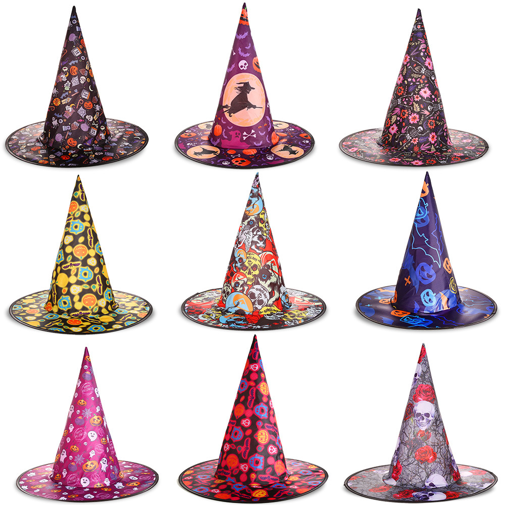 Halloween hat masquerade props bar decoration dressing supplies ghost hat pumpkin witch hat wizard hat