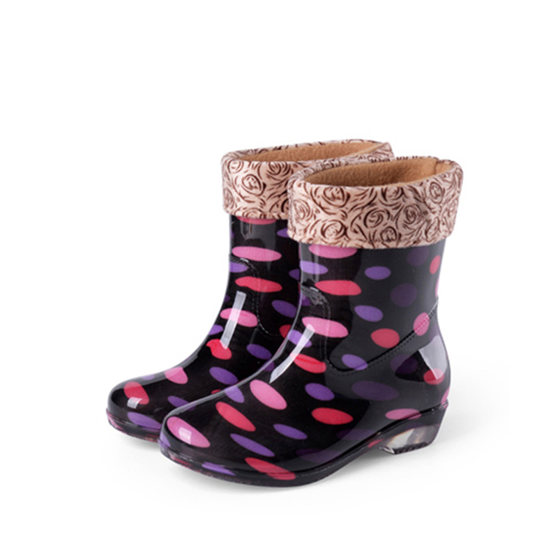 fashionable-fleece-lined-mid-calf-work-boots-womens-outerwear-crystal-decorated-rain-shoes-stylish-adult-pvc-footwear