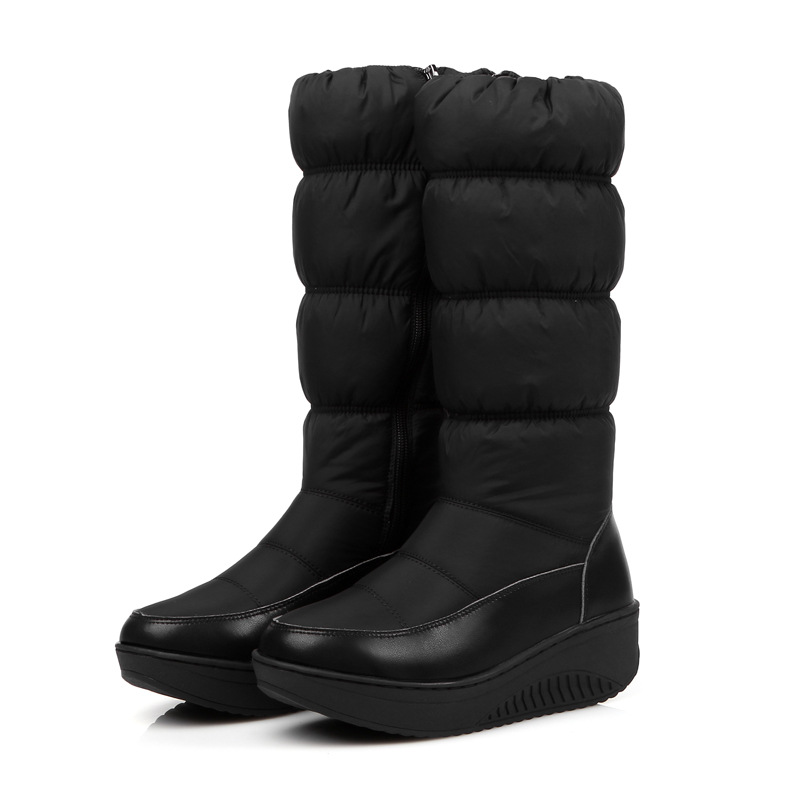 Wholesale new side zipper high down boots thick fur snow boots slope casual boots 35-44 foreign trade women's boots