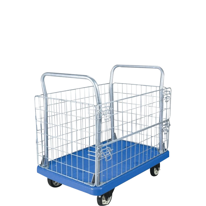 Aocheng mute fence car net car grid four-wheel cart warehouse truck factory direct supply cart
