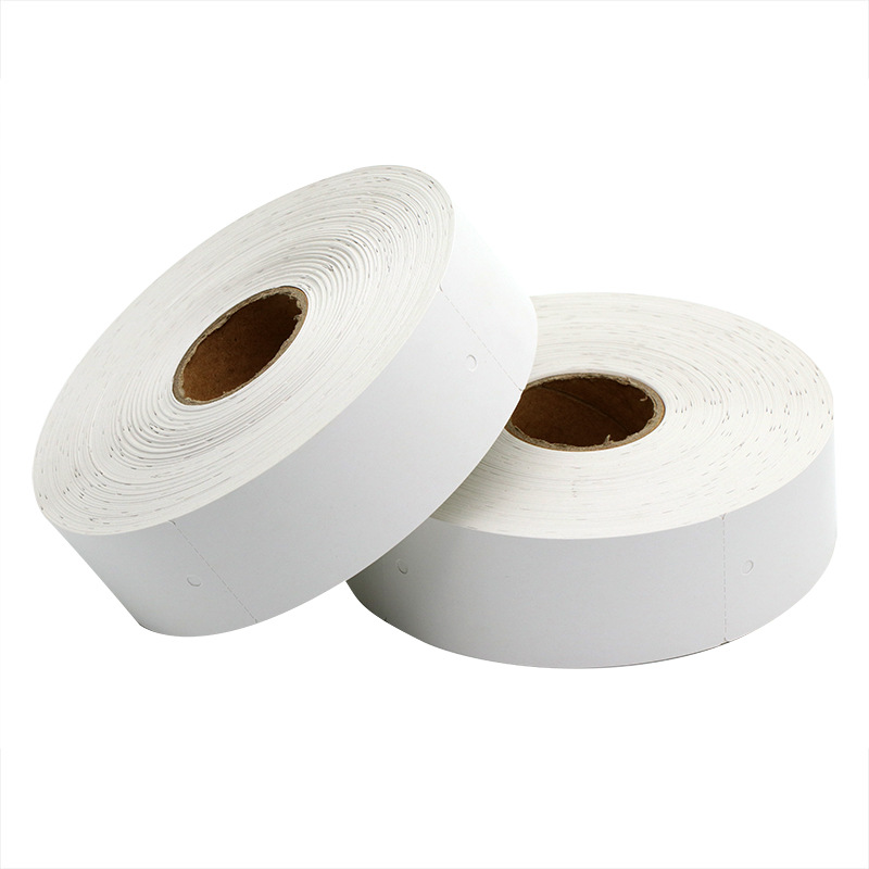 Roll blank clothing tag rounded corner right angle 35*40*90*45*50 copper plate paper certificate label printing paper