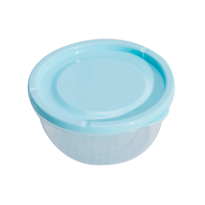 圆形塑料保鲜盒透明冰箱冷藏食物收纳盒子密封PP可微波加热保鲜盒