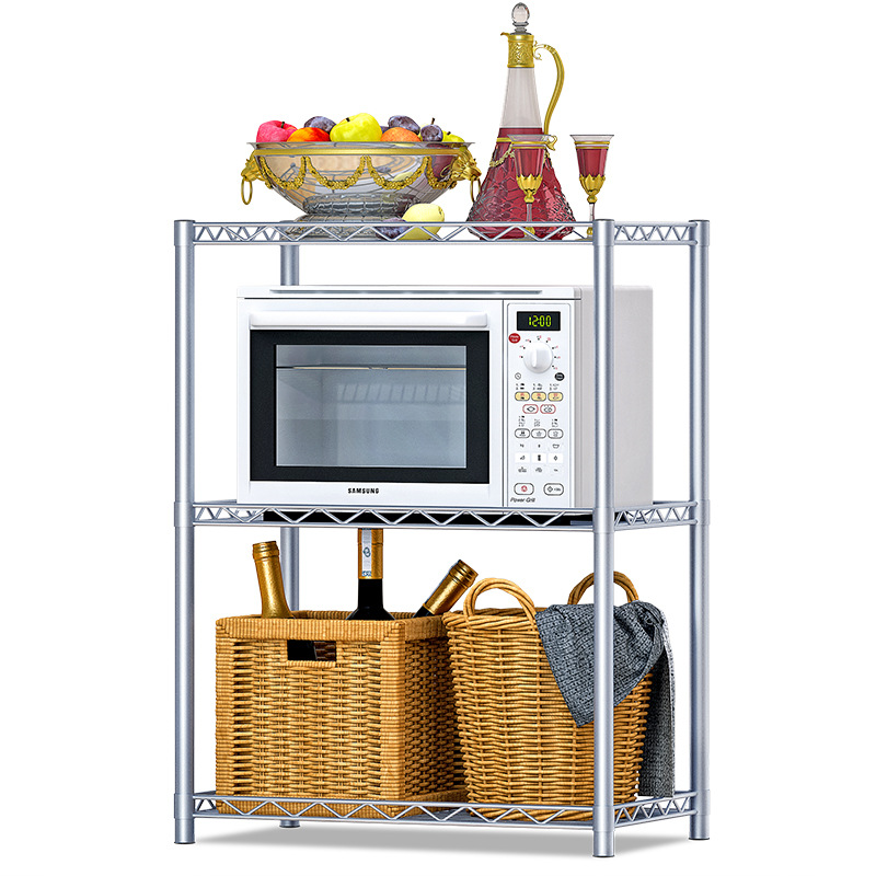Solno iron rack three-layer shelf kitchen/bathroom/microwave oven shelf
