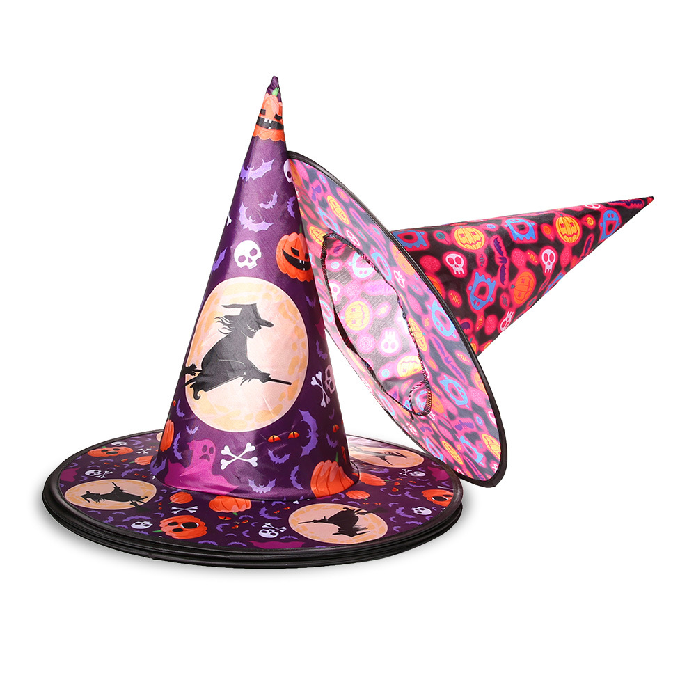 Halloween hat masquerade props bar decoration dressing supplies ghost hat pumpkin witch hat wizard hat