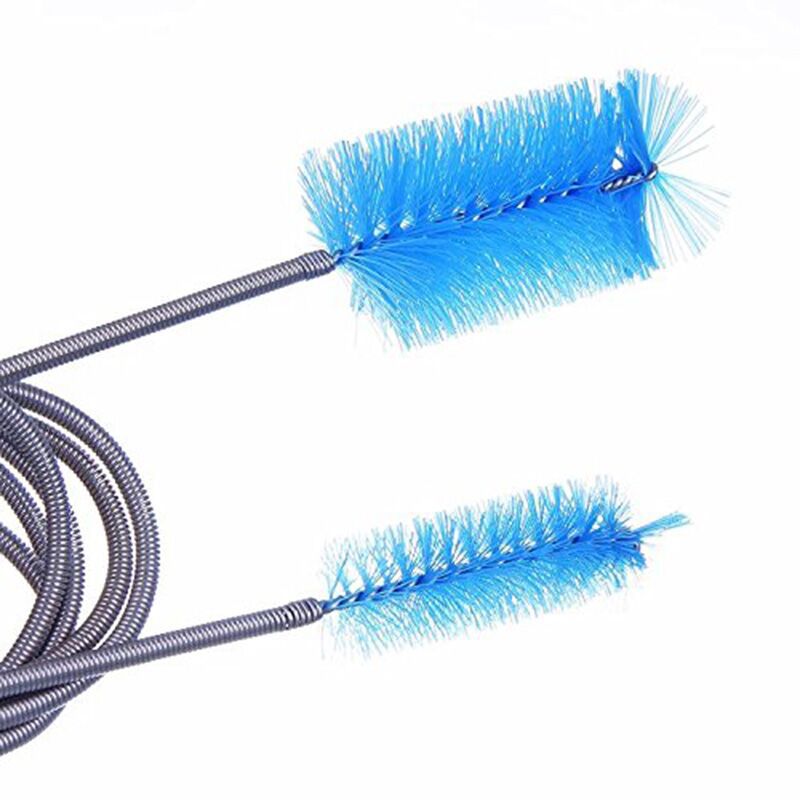 Factory Sales Stainless Steel Spring Brush U-shaped Nylon Pipe Brush Aquarium Double Head Cleaning Brush