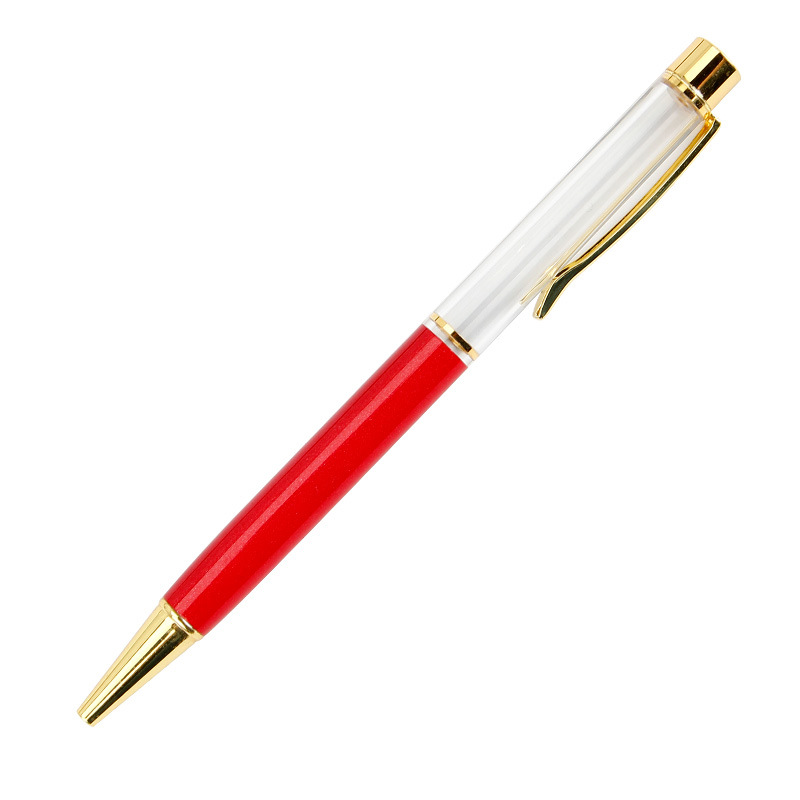 Cross-border ins hand-made Japanese and Korean creative metal crystal sequins decorative quicksand oil floating handmade empty Rod diy pen