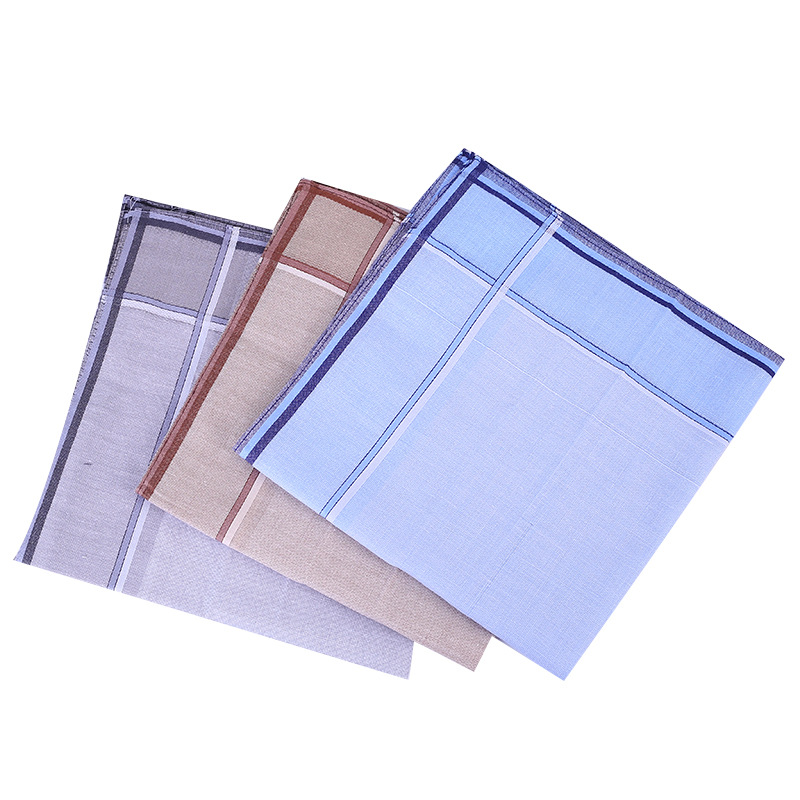 Pure Cotton Handkerchief Business Pure Cotton Square Scarf Sweat Wipe Face Scarf Pocket Scarf Classic Men's Handkerchief