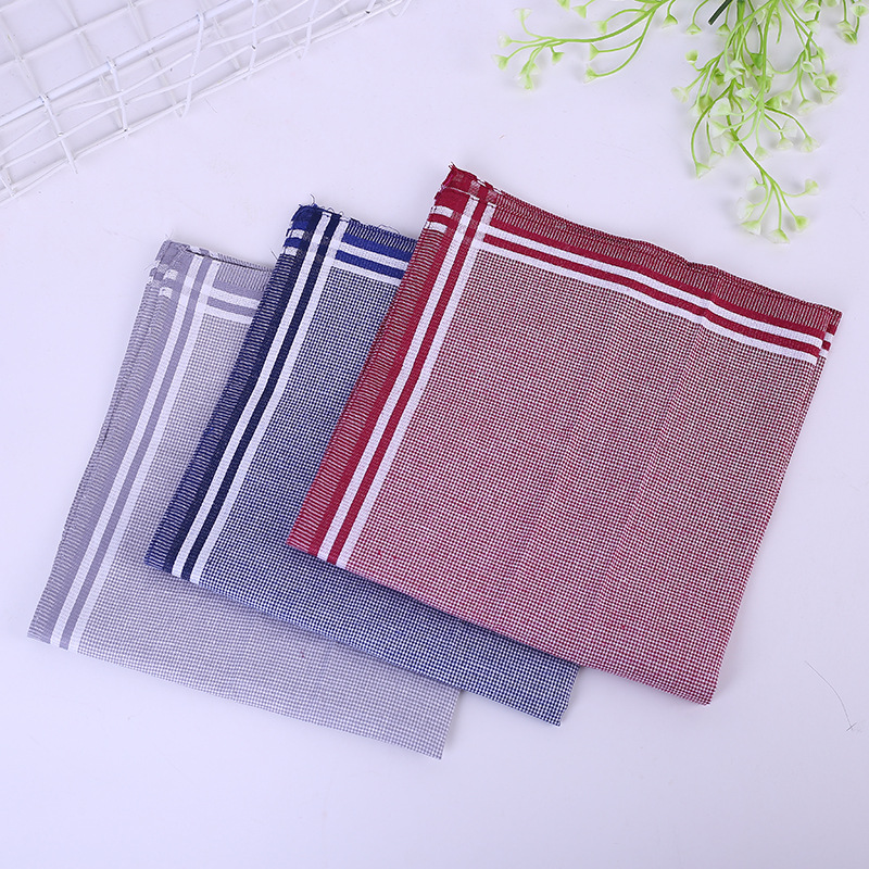 Pure Cotton Handkerchief Business Pure Cotton Square Scarf Sweat Wipe Face Scarf Pocket Scarf Classic Men's Handkerchief