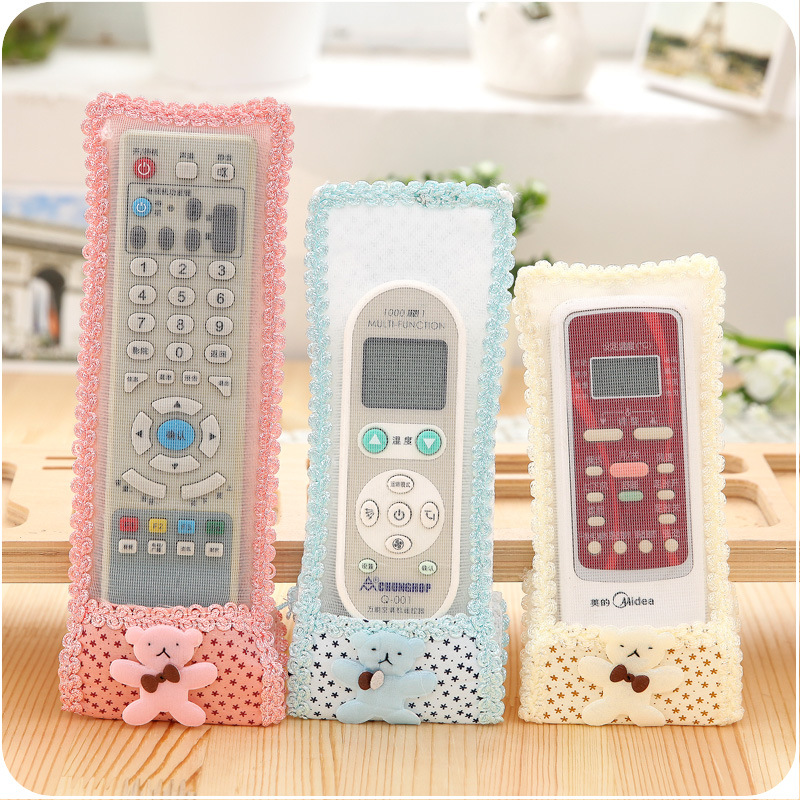 Fabric remote control protective cover bow TV air conditioner remote control dust cover remote control board cover universal