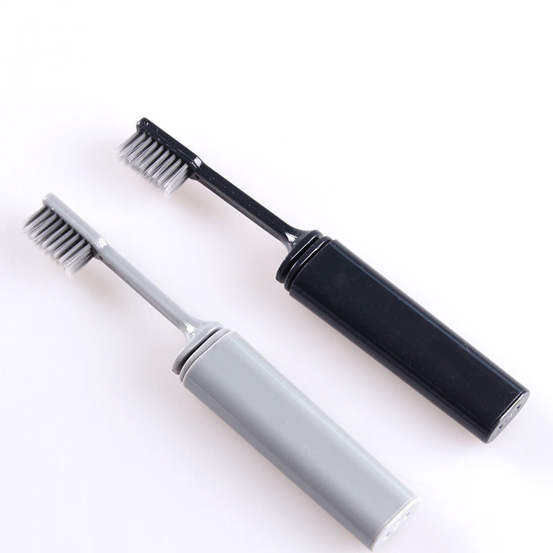 [Strict Selection] Folding Toothbrush Portable Travel Business Travel Fine Soft Hair Adult Household Oral Cleaning Yangzhou Factory