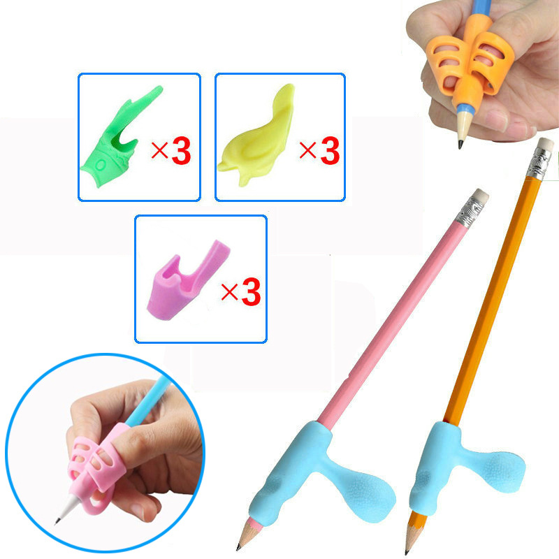 Cross-Border Primary School students stationery pen grip children's soft rubber writing posture corrector to correct pencil pen set factory sales