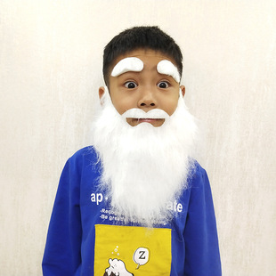 Beard Halloween Props Fake Beard Santa Claus Eyebrows Beard Plush Beard