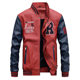 Men's leather baseball uniform PU casual jacket 7701 light board