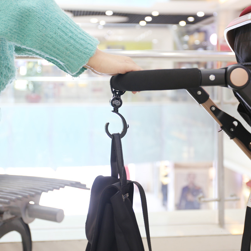 Factory spot stroller hook 360 degree rotating Velcro fixed stroller hook high quality ABS hook