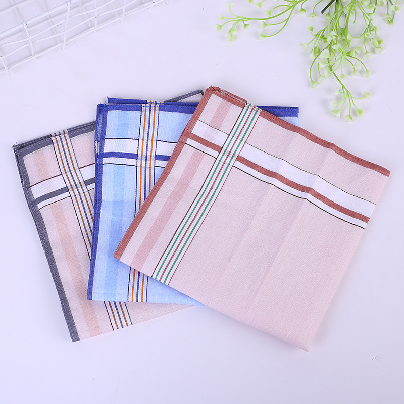 Pure Cotton Handkerchief Business Pure Cotton Square Scarf Sweat Wipe Face Scarf Pocket Scarf Classic Men's Handkerchief