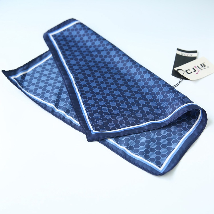 Men's Suit Pocket Scarf Retro French Style Wedding Groom Best Man Accessories Printed Spinning Small Square Scarf Breast Scarf Handkerchief