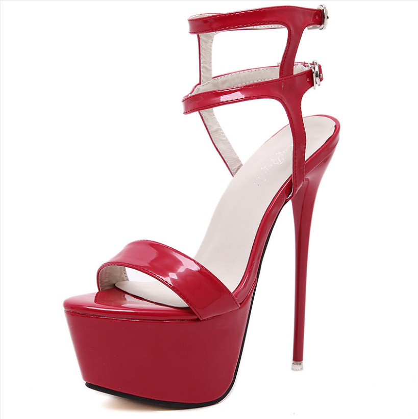 New Large Size Super High Heel Catwalk Sandals Women's Summer Stiletto Heel Platform Nightclub Sexy High Heels Women Hate Sky High