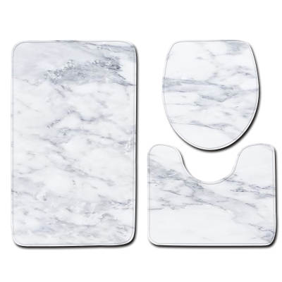 Marble toilet three-piece floor mat door mat bathroom carpet ebay Amazon AliExpress spot supply 1