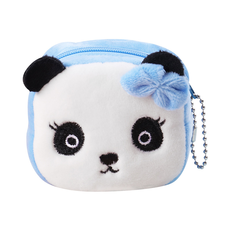 Cartoon plush three-dimensional coin purse cute coin bag key bag girls Children students Yiwu small gifts wholesale