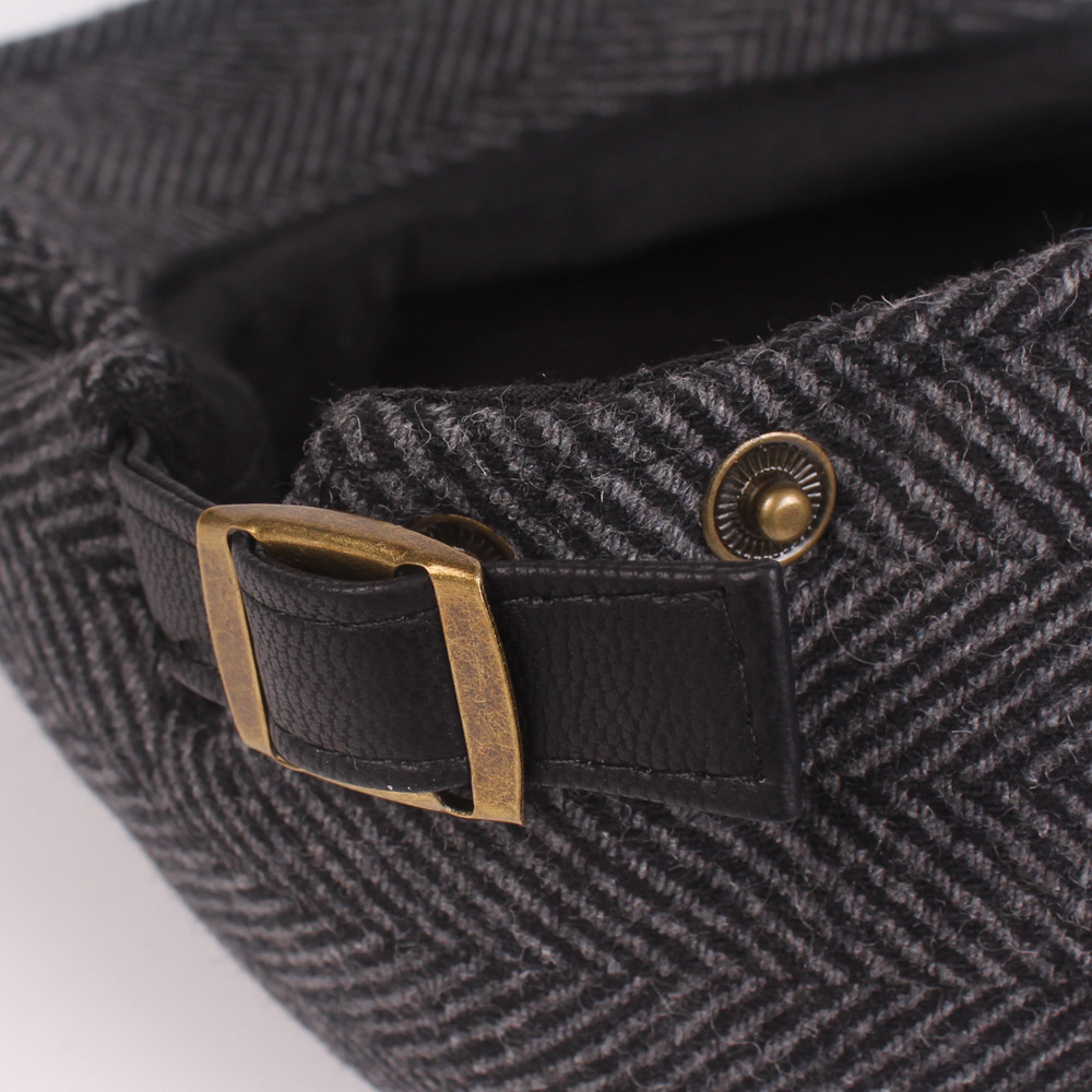 Woolen Forward Hat Autumn and Winter Middle-aged and Elderly Warm Beret Trendy Men's Casual Cap Old Man Hat