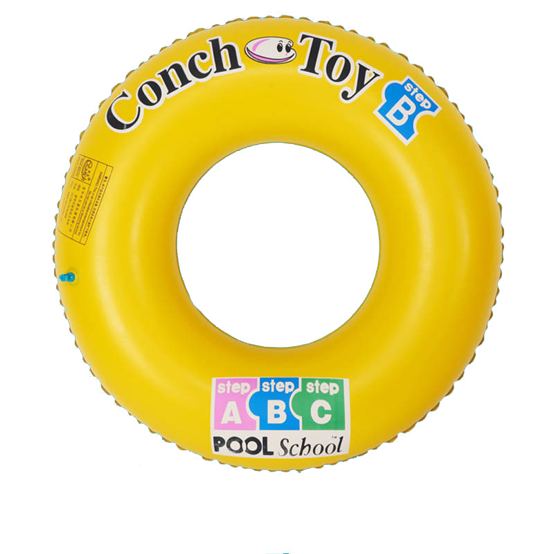 Factory Direct inflatable swimming ring yellow ABC shell swimming ring thickened PVC adult water ring floating ring