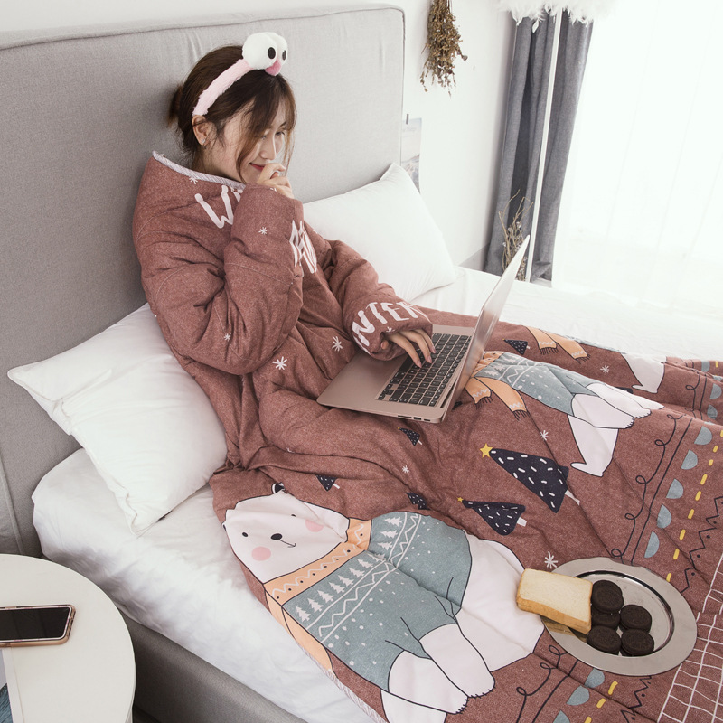 震え音ins怠け者は袖をつけて保温された一人の学生寮で服を着ることができる布団を着て蹴りを防ぐ|undefined