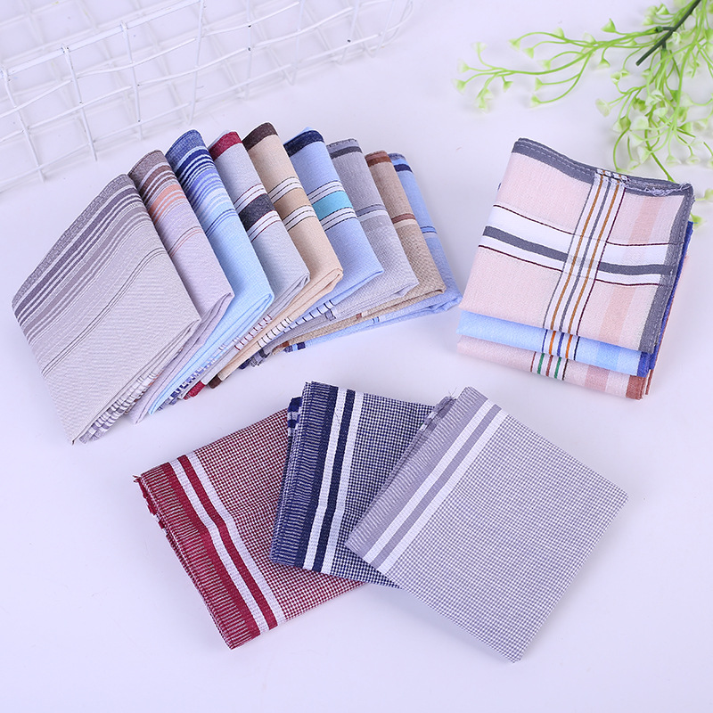 Pure Cotton Handkerchief Business Pure Cotton Square Scarf Sweat Wipe Face Scarf Pocket Scarf Classic Men's Handkerchief