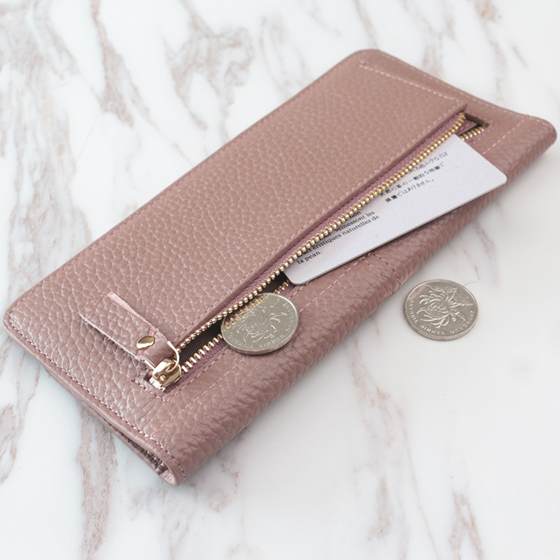 New Women's Long Multi-card Zipper Wallet Multi-function Large Capacity Simple Clutch Bag Coin Purse Wholesale Trendy