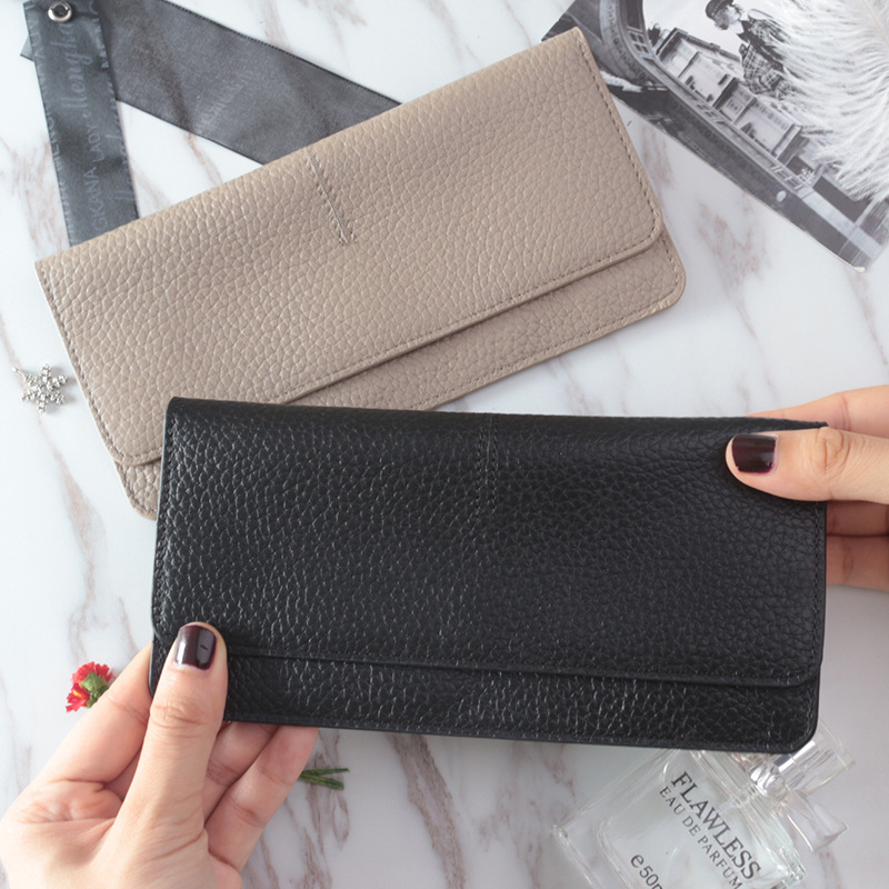 New Women's Long Multi-card Zipper Wallet Multi-function Large Capacity Simple Clutch Bag Coin Purse Wholesale Trendy