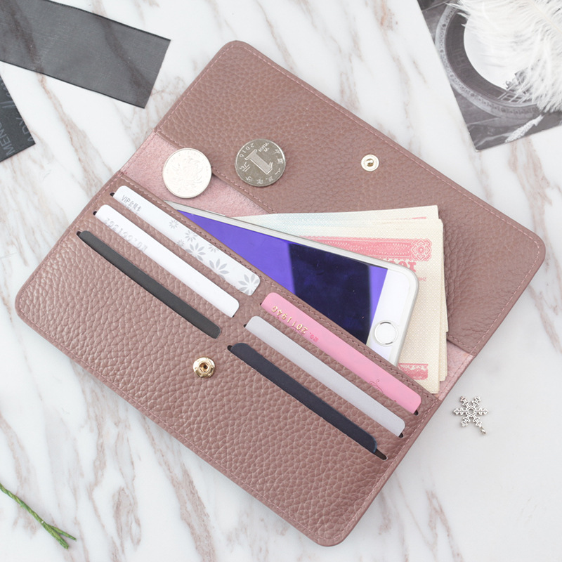 New Women's Long Multi-card Zipper Wallet Multi-function Large Capacity Simple Clutch Bag Coin Purse Wholesale Trendy