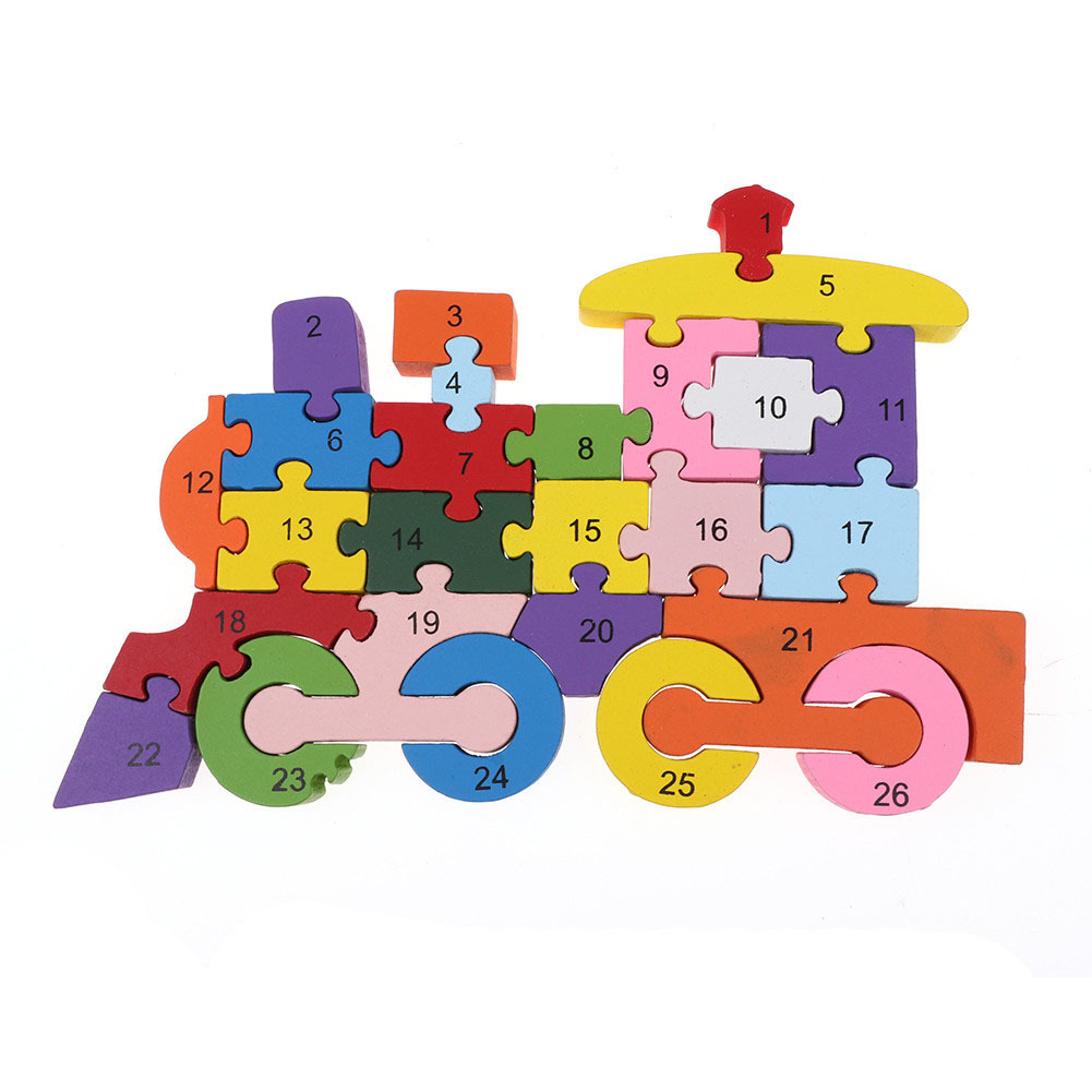Children's puzzle toys wooden building blocks toys 26 English alphanumeric Enlightenment 70 spot