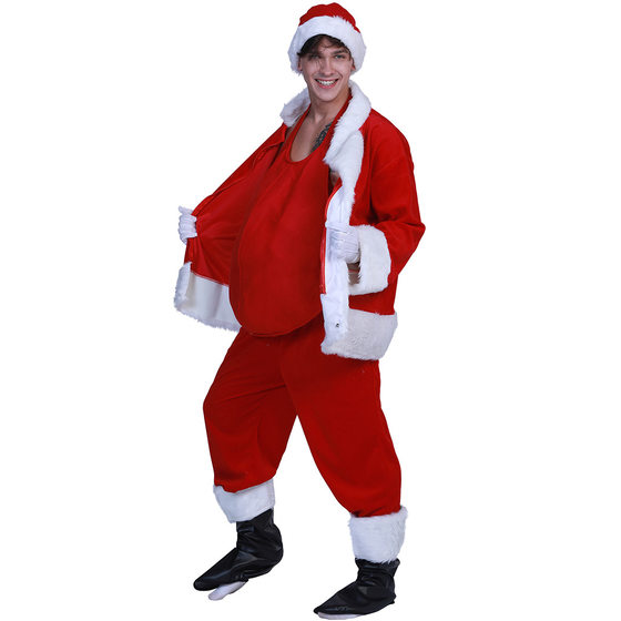 Factory spot Christmas stage makeup performance accessories costumes men and women Santa Claus fake belly dress props