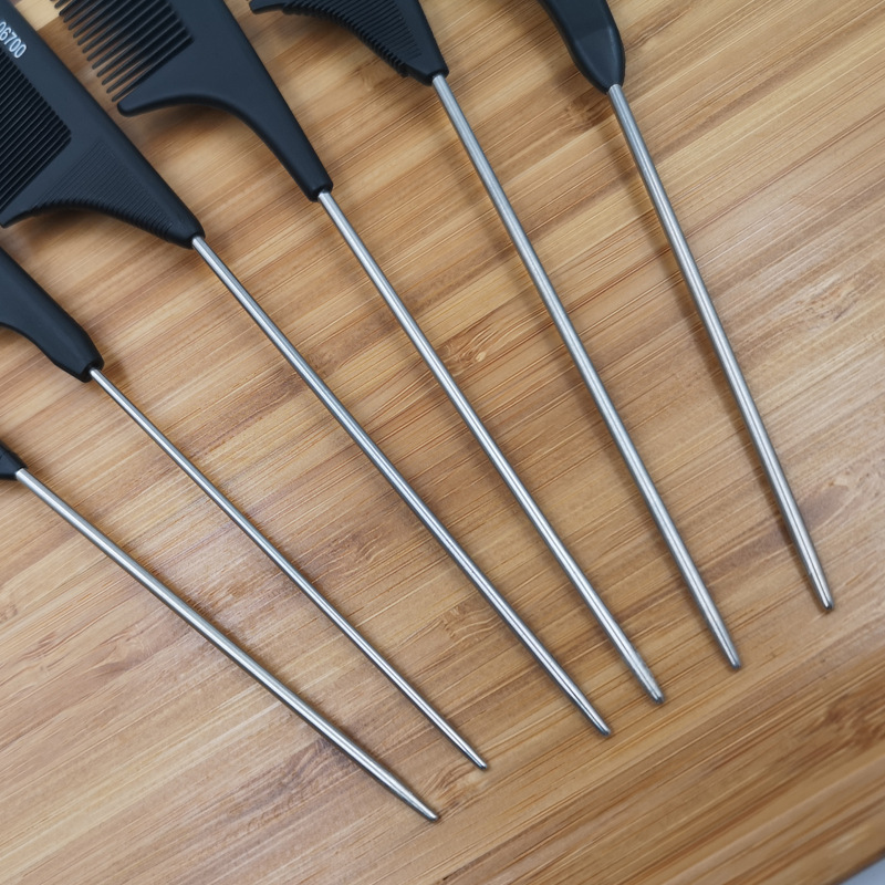 Wholesale hairdressing metal pointed tail comb female hair pick comb hair updo steel needle sewing makeup comb Taobao gift