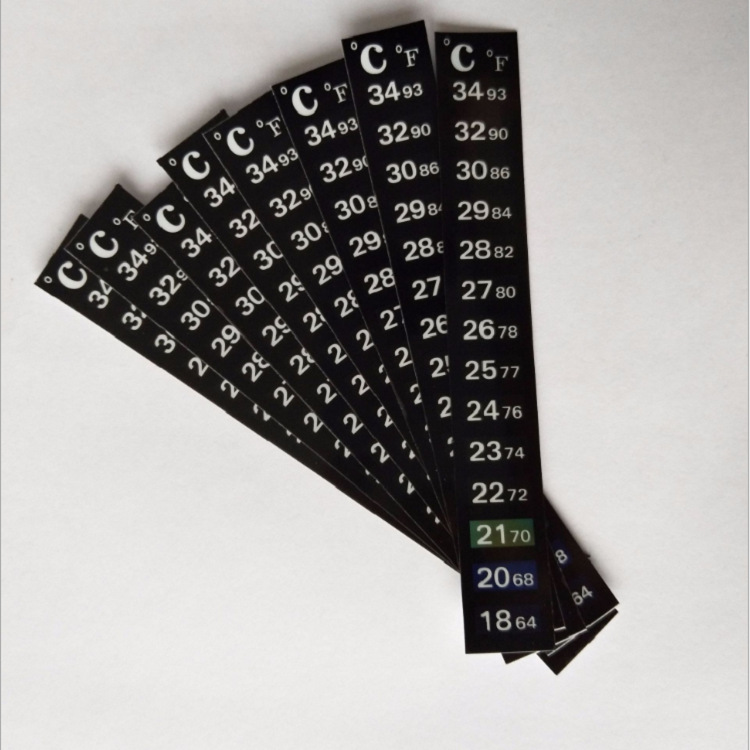 Supply a variety of liquid crystal fish tank temperature stickers temperature discoloration water temperature temperature measurement stickers aquarium water temperature measurement temperature stickers