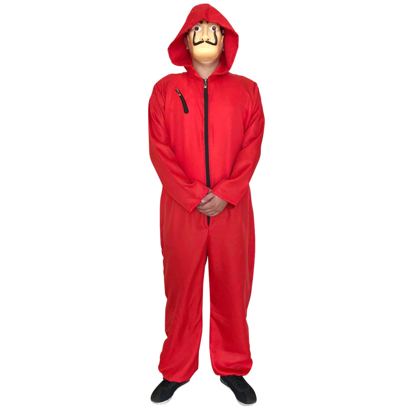 Paper money house cosplay Dali jumpsuit la casa de papel Spanish movie clown costume