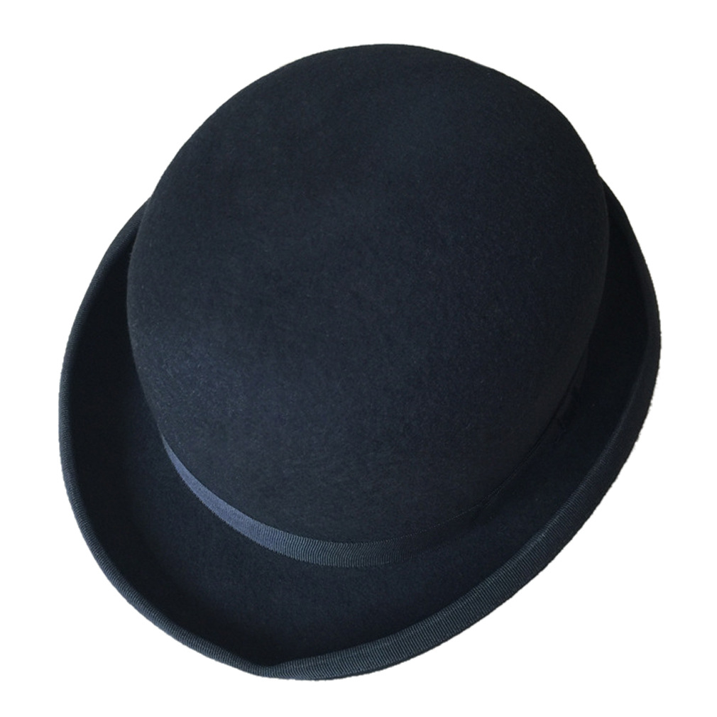Europe and the United States cross-border retro British style gentleman bowler hat Amazon bowler hat autumn and winter wool jazz hat wholesale