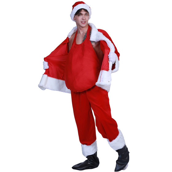 Factory spot Christmas stage makeup performance accessories costumes men and women Santa Claus fake belly dress props