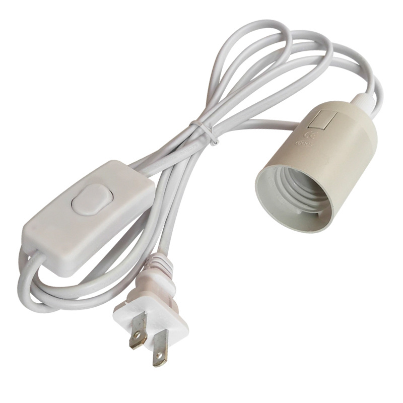 Cross-border US gauge polarity plug power cord chandelier US gauge chandelier accessories E27 with wire lamp holder factory outlet