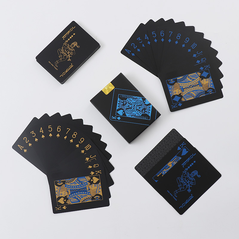 Creative black plastic magic poker PVC waterproof chess casual game poker wholesale supply