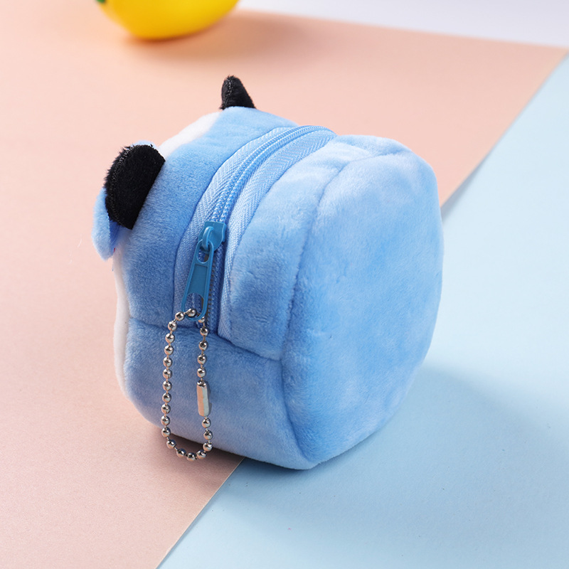 Cartoon plush three-dimensional coin purse cute coin bag key bag girls Children students Yiwu small gifts wholesale