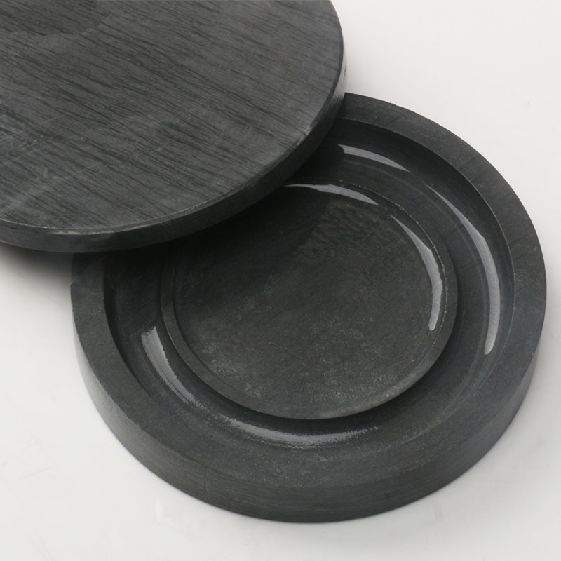 Factory direct student with cover inkstone rib inkstone three inch four inch five inch calligraphy round ink pool inkstone wholesale